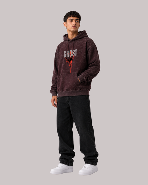 Acid Washed Ghost Hoodie