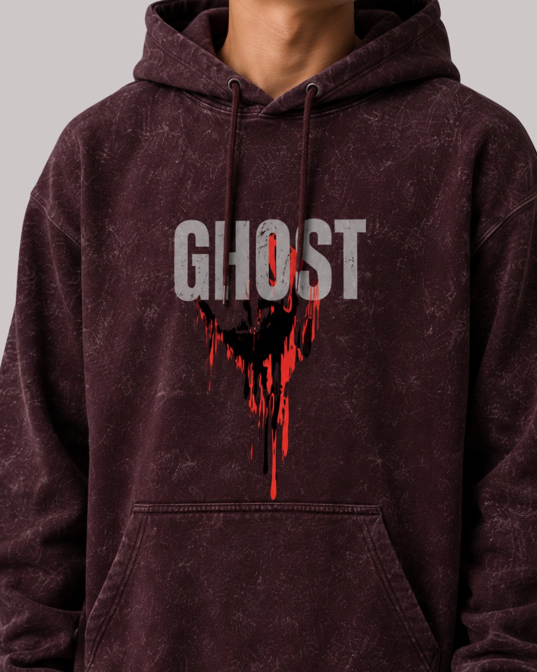 Acid Washed Ghost Hoodie