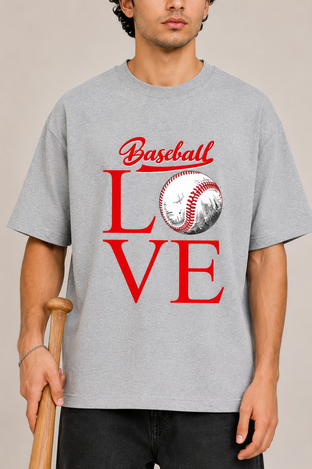 Base Ball Love Oversized